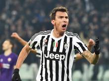 Mario Mandžukić gelang der wichtige Führungstreffer zum 2:1 für Juventus
