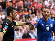 Gigi Buffon und Leonardo Bonucci (r.) gehören längst zum Inventar der Azzurri