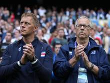 Heimir Hallgrímsson und Lars Lagerbäck (r.) trainieren Island gemeinsam