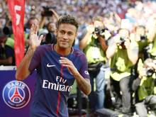 Neymar bei seiner Vorstellung in Paris