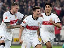 Mario Gomez (M.) trifft auf seinen Ex-Klub VfL Wolfsburg