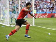 Heung-Min Son freut sich über den historischen Sieg Südkoreas