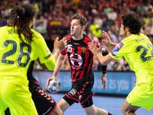 Verweilte nur kurz in der Heimat: Handball-Nationalspieler Christian Dissinger (M)