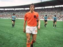 Die niederländische Fußball-Legende Johan Cruyff bei der WM 1974 in Deutschland