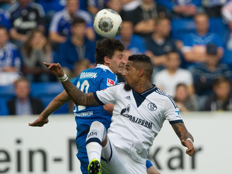 Hoffenheims David Abraham (l.) wird nicht gegen Schalke spielen können Hoffenheims David Abraham (l.) wird nicht gegen Schalke spielen können