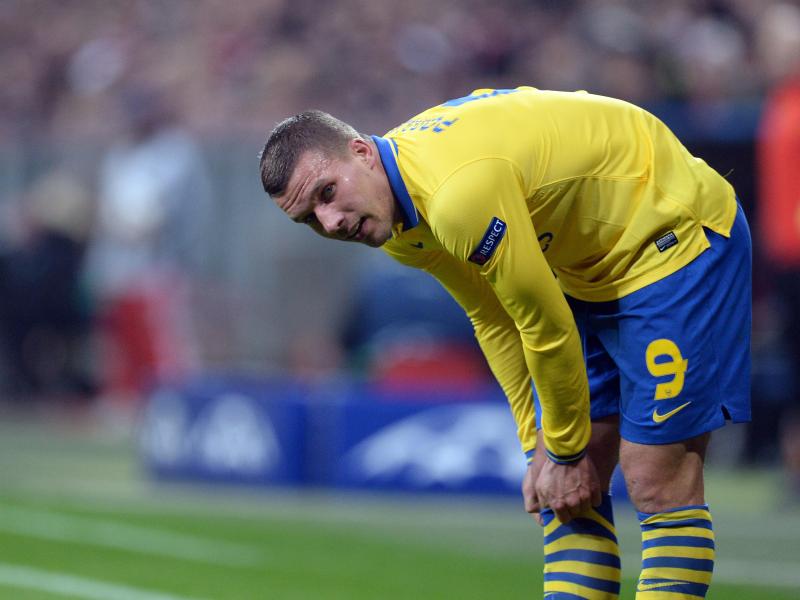 Lukas Podolski bereitete den Ausgleichstreffer für Arsenal durch Flamini vor