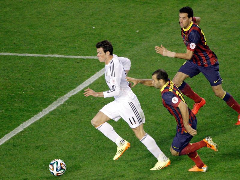 Gareth Bale war in der entscheidenden Szene zu schnell für Barcelonas Defensive