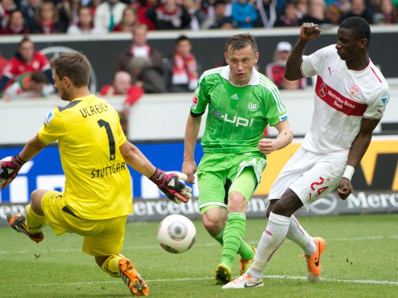 Ivica Olic (M.) traf zum 2:1 für den VfL Wolfsburg Ivica Olic (M.) traf zum 2:1 für den VfL Wolfsburg