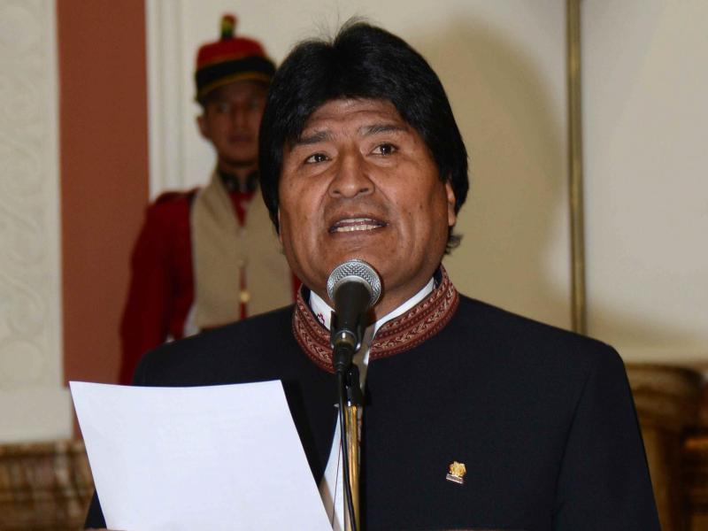 Boliviens Präsident Evo Morales kickt gerne