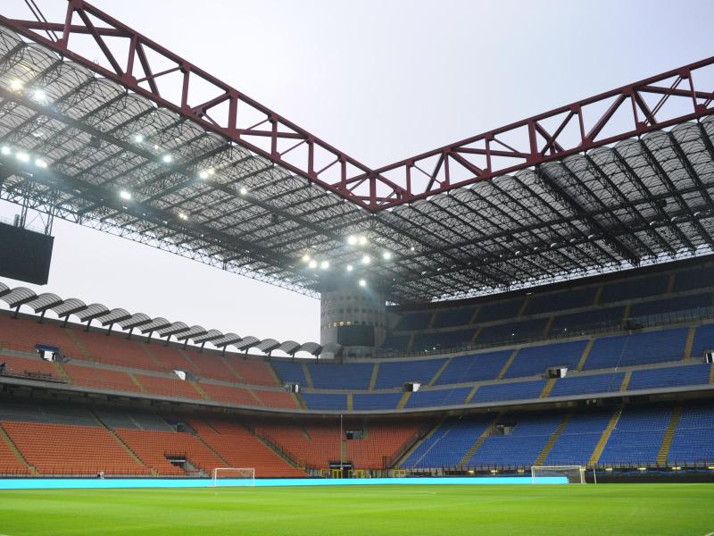 Blick in das Giuseppe Meazza Stadion in Mailand. Foto: Andreas Gebert