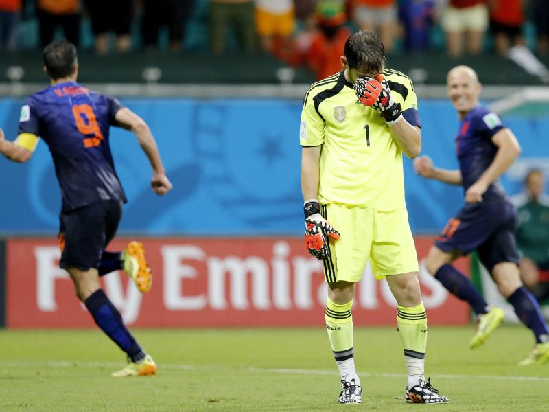 Spaniens Keeper Iker Casillas machte bei der 1:5-Pleite gegen die Niederlande keine gute Figur. Foto: Guillaume Horcajuelo