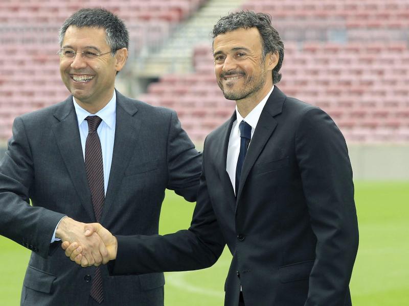 Ex-Barca-Profi Luis Enrique (r.) soll die Katalanen wieder zu Erfolgen führen