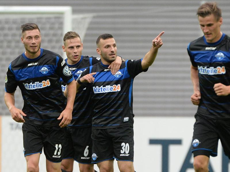 Die Spieler vom SC Paderborn freuen sich auf das Abenteuer Bundesliga