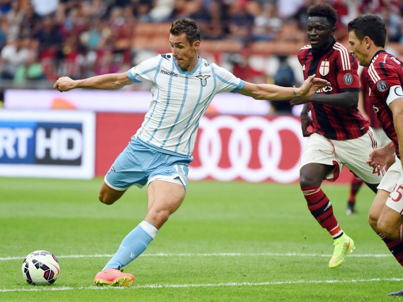 Miroslav Klose und Lazio unterlagen dem AC Milan mit 1:3