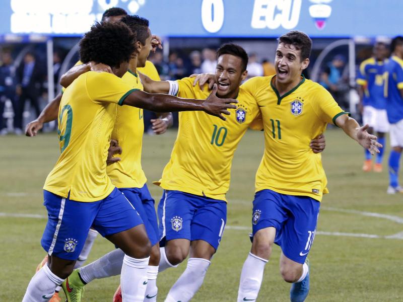 Die Brasilianer setzten sich mit 1:0 gegen Ecuador durch. Foto: Ray Stubblebine