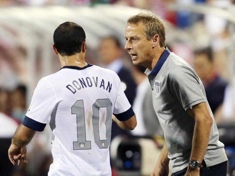 Jürgen Klinsmann (r.) und Landon Donovan pflegten zuletzt ein eher abgekühltes Verhältnis Jürgen Klinsmann (r.) und Landon Donovan pflegten zuletzt ein eher abgekühltes Verhältnis