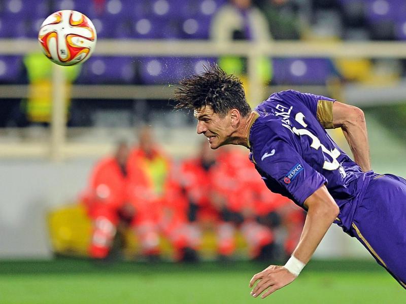 Florenz-Stürmer Mario Gomez erzielte gegen PAOK Saloniki keinen Treffer