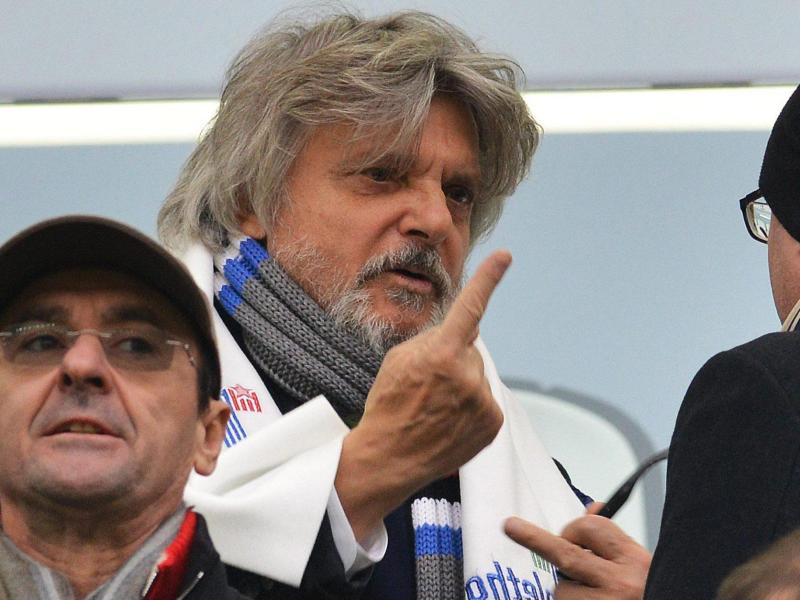 Der Präsident von Sampdoria Genua, Massimo Ferrero (M), wurde wegen Diskriminierung verurteilt