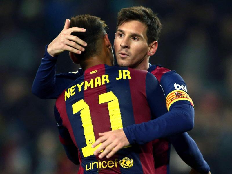 Neymar und Lionel Messi feierten mit Barcelona einen klaren Heimsieg Neymar und Lionel Messi feierten mit Barcelona einen klaren Heimsieg