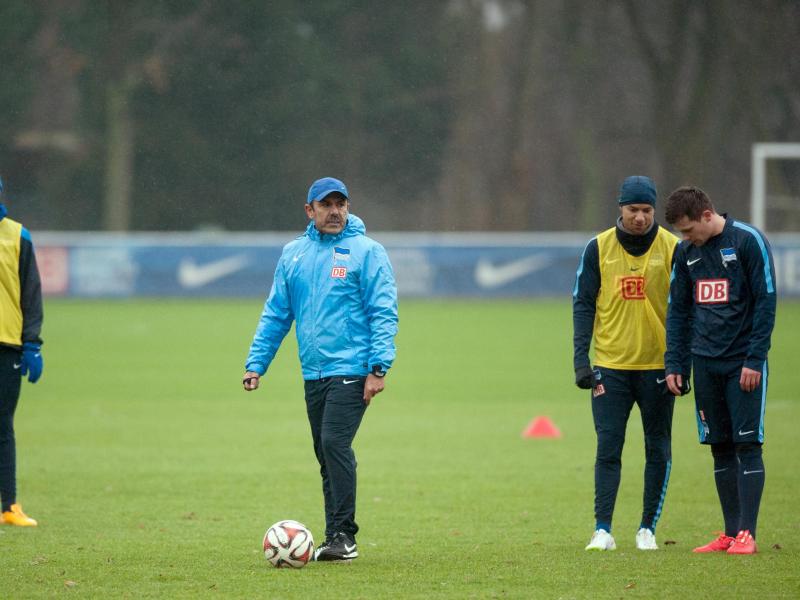 Coach Jos Luhukay ist wieder gesund und leitet das Hertha-Training Coach Jos Luhukay ist wieder gesund und leitet das Hertha-Training