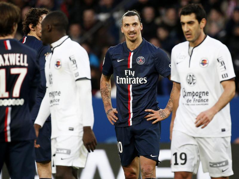 Das Team um Superstar Zlatan Ibrahimovic kam gegen SM Caen nicht über ein 2:2 hinaus
