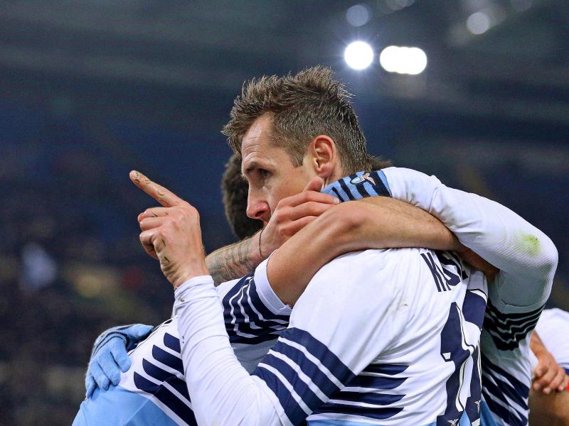 Lazio-Stürmer Miroslav Klose erzielte gegen Florenz gleich zwei Treffer