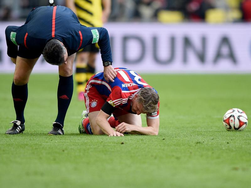 Bastian Schweinsteiger hatte sich in der Partie gegen den BVB verletzt