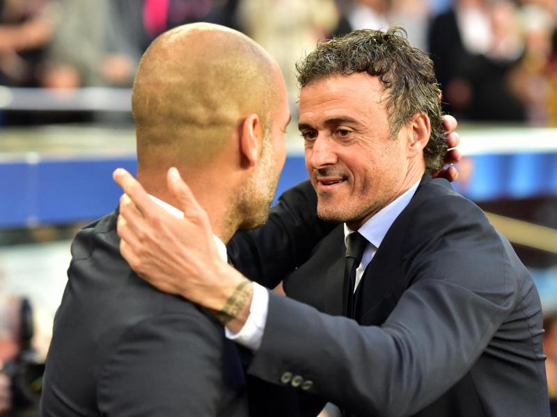 Pep Guardiola (l.) und Luis Enrique haben früher beim FC Barcelona zusammengespielt Pep Guardiola (l.) und Luis Enrique haben früher beim FC Barcelona zusammengespielt
