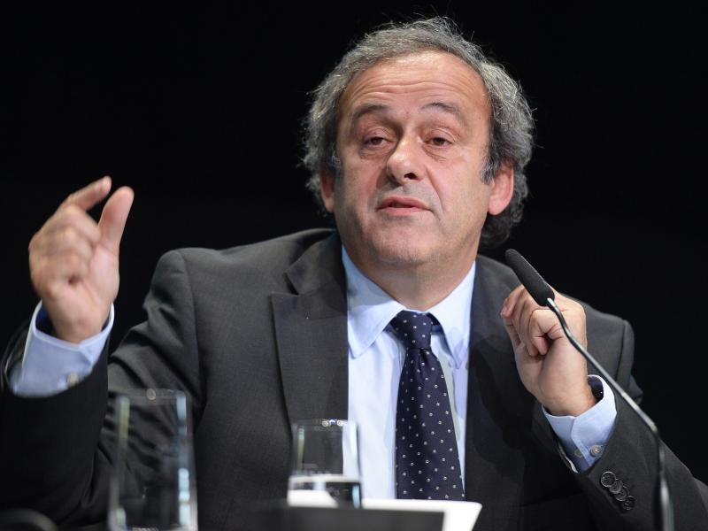 UEFA-Präsident Michel Platini bei der Pressekonferenz in Zürich