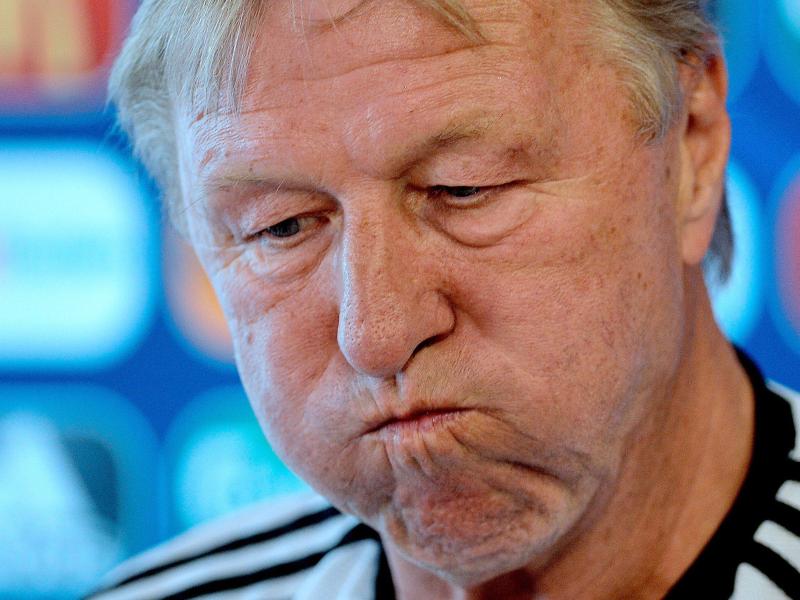 Horst Hrubesch hat die bittere Niederlage seines Teams bei der U21-EM noch nicht verdaut