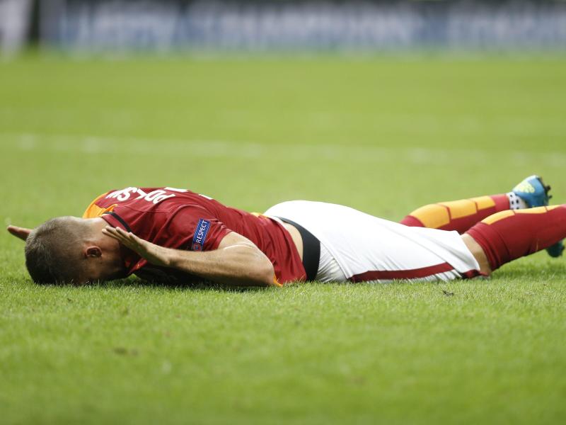 Lukas Podolski hat mit Galatasaray Istanbul eine bittere Last-Minute Niederlage kassiert