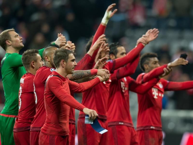Die Münchner durften nach Abpfiff den Gruppensieg feiern Die Münchner durften nach Abpfiff den Gruppensieg feiern