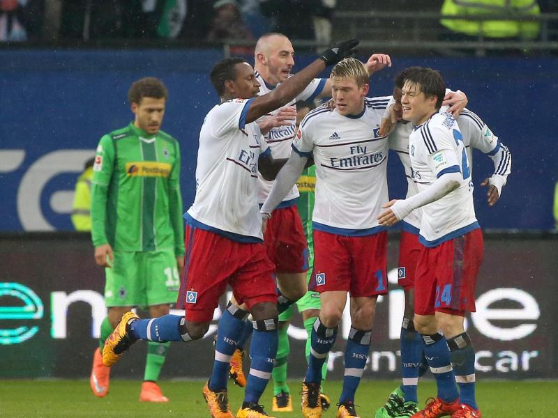 Der Hamburger SV besiegt Borussia Mönchengladbach mit 3:2