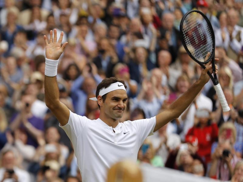 Roger Federer steht in Wimbledon zum elften Mal in Finale. Foto: Alastair Grant Roger Federer steht in Wimbledon zum elften Mal in Finale. Foto: Alastair Grant