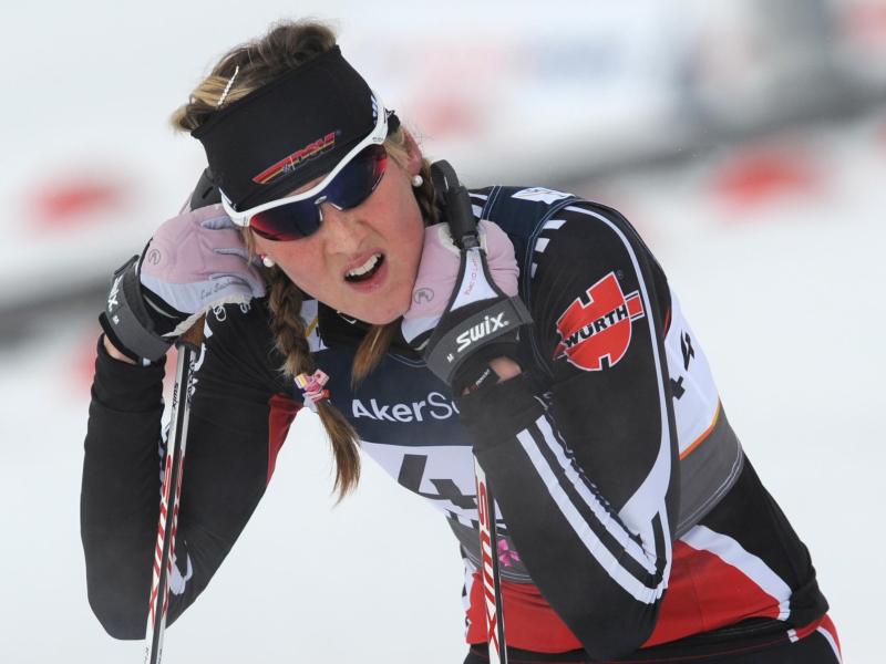 Die frühere Langläuferin Denise Herrmann hat den Biathlon-Massenstart in Ruhpolding gewonnen Die frühere Langläuferin Denise Herrmann hat den Biathlon-Massenstart in Ruhpolding gewonnen