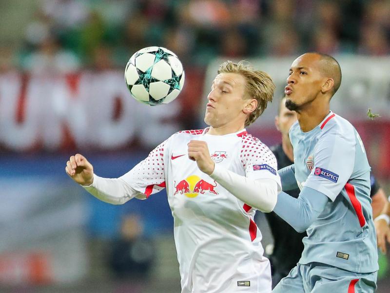 Emil Forsberg (l.) laboriert an einer Bauchmuskelzerrung Emil Forsberg (l.) laboriert an einer Bauchmuskelzerrung