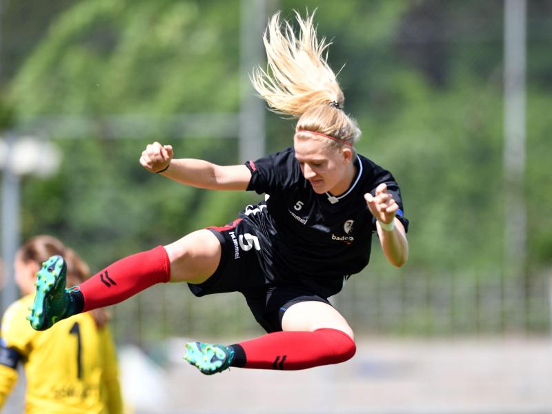 Die Freiburger Spielerin Kim Fellhauer erzielte das 1:0 gegen Hoffenheim