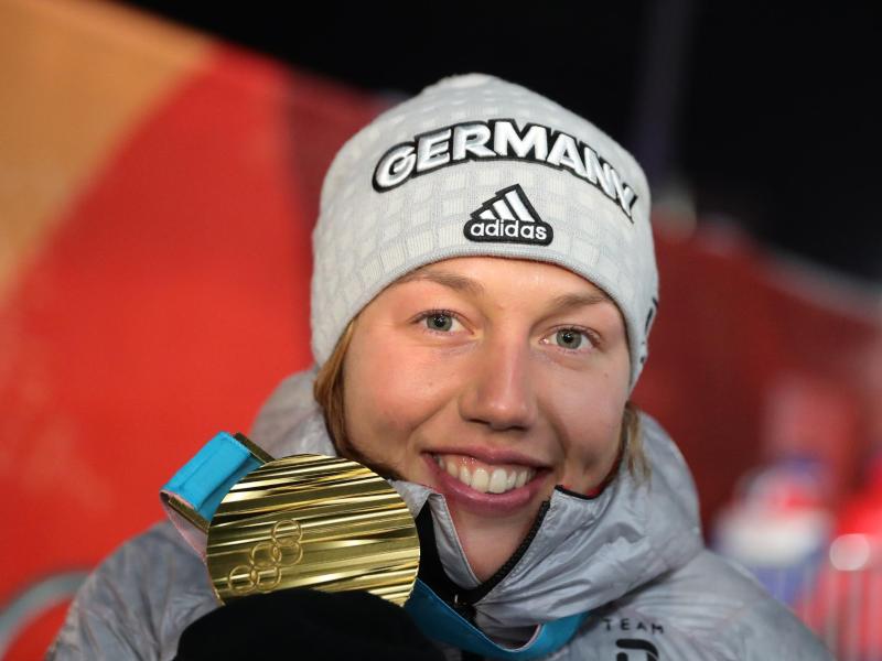 Laura Dahlmeier will sich in der Verfolgung die nächste Medaille holen Laura Dahlmeier will sich in der Verfolgung die nächste Medaille holen