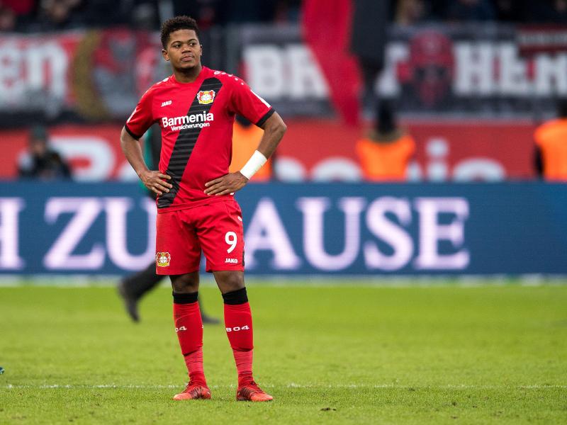 Der Leverkusener Leon Bailey klagte zuletzt über Oberschenkelprobleme Der Leverkusener Leon Bailey klagte zuletzt über Oberschenkelprobleme