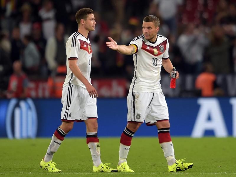 Standen einst für das DFB-Team gemeinsam auf dem Platz: Jonas Hector und Lukas Podolski