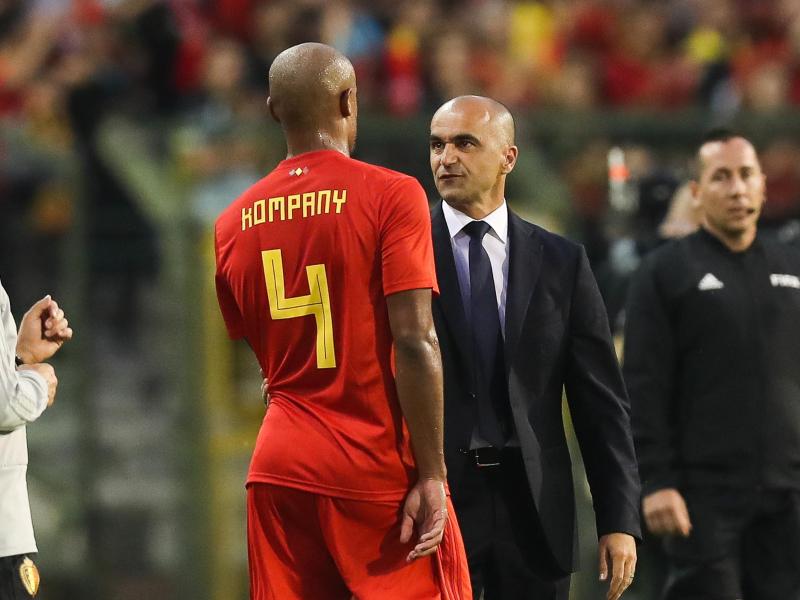 Belgiens Coach Roberto Martínez hofft auf den Einsatz von Vincent Kompany