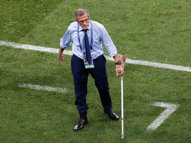 Nationaltrainer Oscar Tabarez ist der Vater des Erfolges von Uruguay