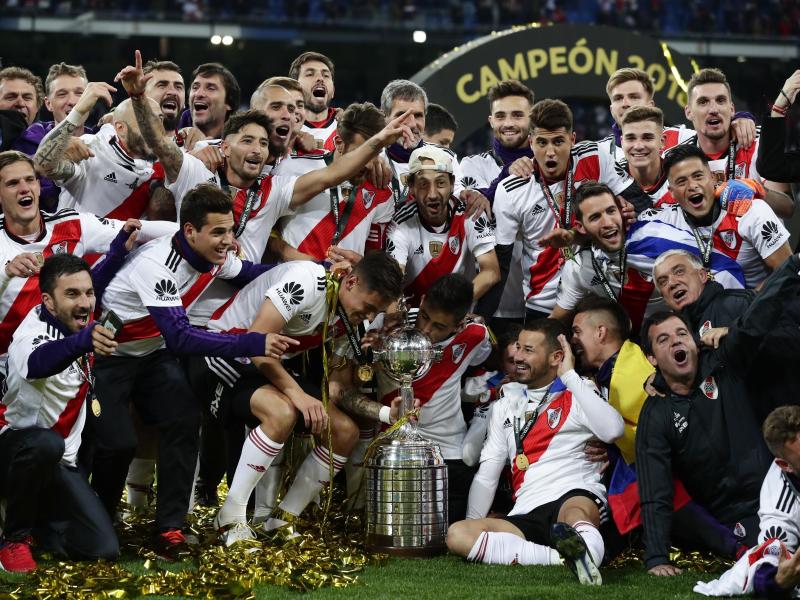 Die Spieler von River Plate wollen nach dem Erfolg im Copa Libertadores auch ins Finale der Klub-WM einziehen