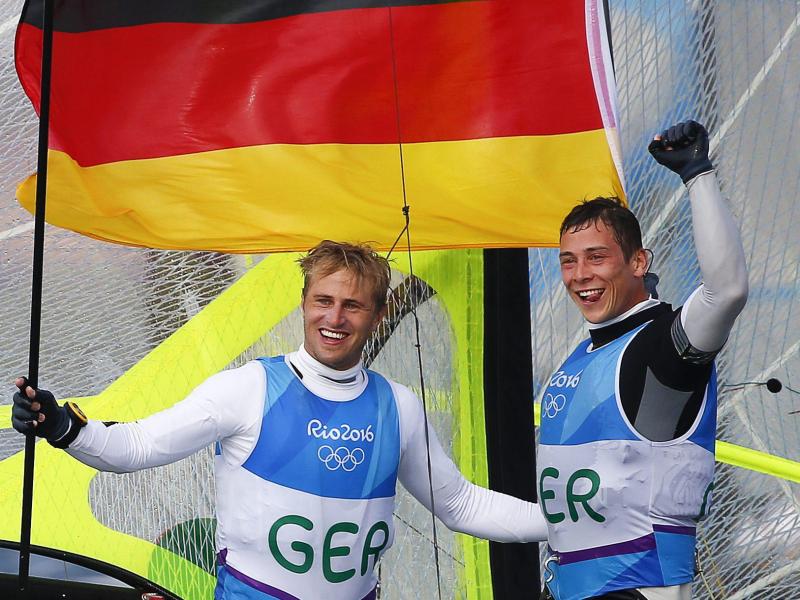 Die deutschen Segler Erik Heil (l) und Thomas Plößel. Foto (2016): Nic Bothma/EPA Die deutschen Segler Erik Heil (l) und Thomas Plößel. Foto (2016): Nic Bothma/EPA