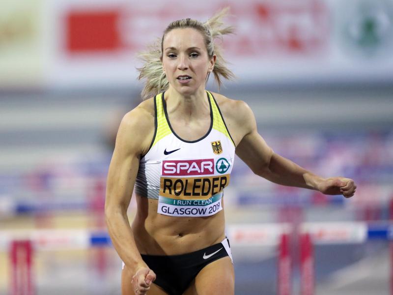 Cindy Roleder hat bei der Hallen-EM der Leichtathleten in Glasgow über 60 Meter Hürden Silber geholt Cindy Roleder hat bei der Hallen-EM der Leichtathleten in Glasgow über 60 Meter Hürden Silber geholt