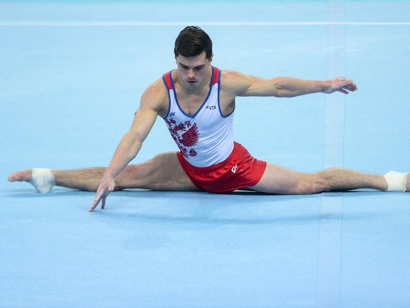 Artur Dalaloyan sicherte sich die Goldmedaille am Boden Artur Dalaloyan sicherte sich die Goldmedaille am Boden