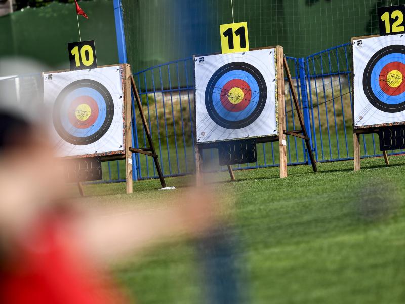 Beim Mixed-Wettbewerb mit dem olympischen Recurve-Bogen holten Cedric Rieger und Michelle Kroppen den dritten Platz Beim Mixed-Wettbewerb mit dem olympischen Recurve-Bogen holten Cedric Rieger und Michelle Kroppen den dritten Platz