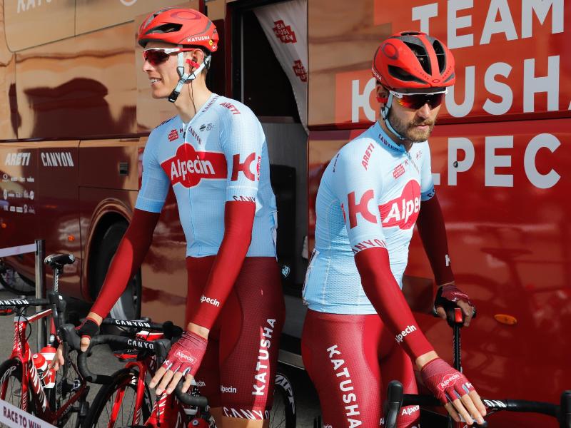 Nils Politt (l.) und Rick Zabel fahren beide zum dritten Mal in Folge die Tour de France Nils Politt (l.) und Rick Zabel fahren beide zum dritten Mal in Folge die Tour de France