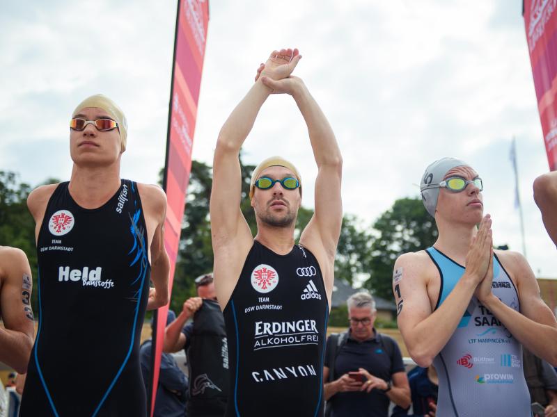 Zeigte sich im Berlin den deutschen Triathlon-Fans: Patrick Lange (M). Zeigte sich im Berlin den deutschen Triathlon-Fans: Patrick Lange (M).