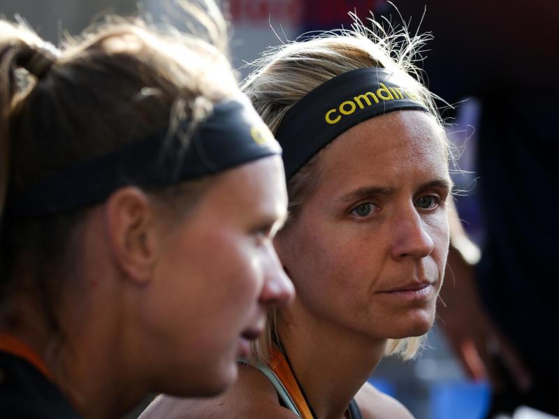 Kamen kampflos zum ersten Sieg in Pool B: Laura Ludwig (r) und Margareta Kozuch Kamen kampflos zum ersten Sieg in Pool B: Laura Ludwig (r) und Margareta Kozuch